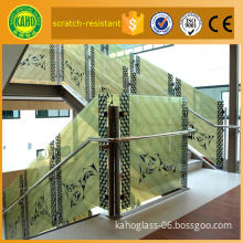 5mm 6mm 5+5mm 6+6mm tempered glass or laminated digital printing on glass railing for interior and exterior usage